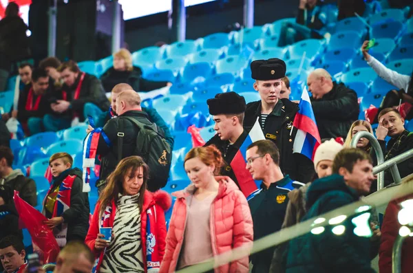 Saint Petersburg Russia November 2019 Football Fans Support Team Uefa — Zdjęcie stockowe