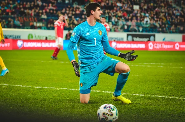 Saint Petersburg Russia November 2019 Thibaut Courtois Player Uefa Euro — Stockfoto