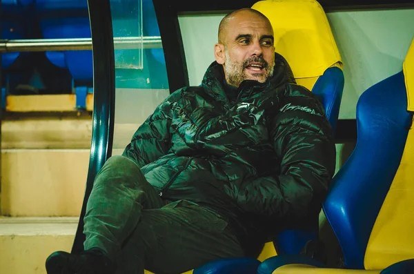 Kharkiv Ukraine Setembro 2019 Treinador Pep Guardiola Durante Jogo Liga — Fotografia de Stock