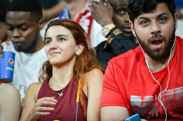 Istanbul Turkey August 2019 Liverpool Football Fans Spectators Uefa Super — стокове фото