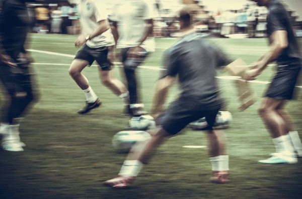 Istanbul Turkey August 2019 Soccer Training Session Long Exposure Out — Stock Photo, Image