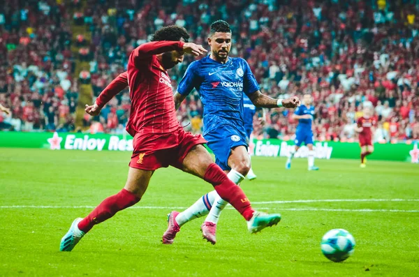 Istanbul Turkey August 2019 Mohamed Salah Emerson Uefa Super Cup — 图库照片