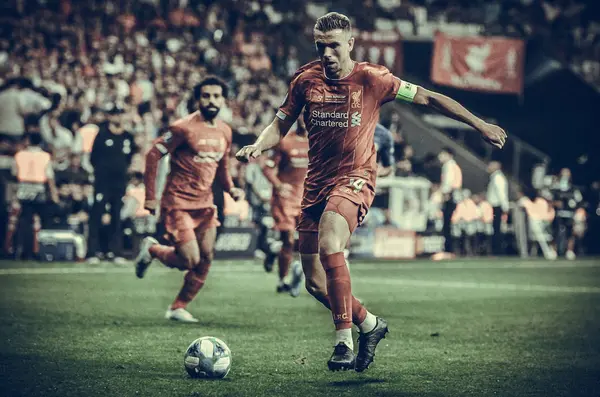 Estambul Turquía Agosto 2019 Jordan Henderson Durante Partido Supercopa Uefa — Foto de Stock