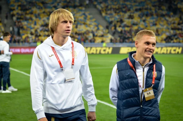 Kyiv Ucrania Octubre 2019 Ucrania Jugador Fútbol Durante Partido Clasificatorio — Foto de Stock