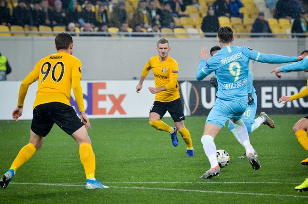 Lviv Ukraine Novembro 2019 Jogador Wout Weghorst Durante Jogo Uefa — Fotografia de Stock