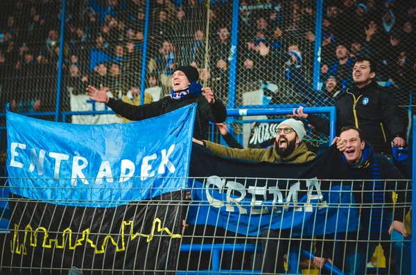 Kharkiv Ucrania Diciembre 2019 Atalanta Bergamasca Calcio Fans Ultras Apoyan — Foto de Stock