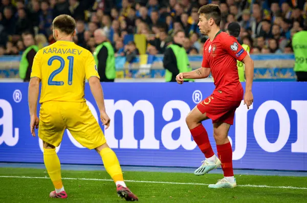 Kyiv Ukraine Outubro 2019 Jogador Raphael Guerreiro Durante Jogo Qualificação — Fotografia de Stock