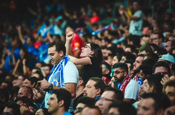 Istanbul Turkey August 2019 Chelsea Football Fans Support Team Uefa — Stok fotoğraf