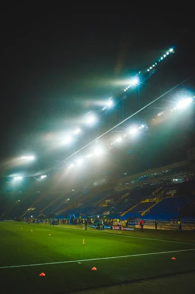 Kharkiv Ukraine December 2019 General View Stadium Close Lighting System — Φωτογραφία Αρχείου