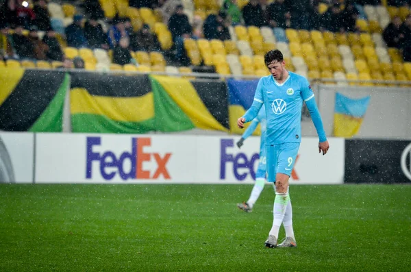 Lvov Ukrajina Listopadu 2019 Wout Weghorst Během Utkání Uefa Europa — Stock fotografie