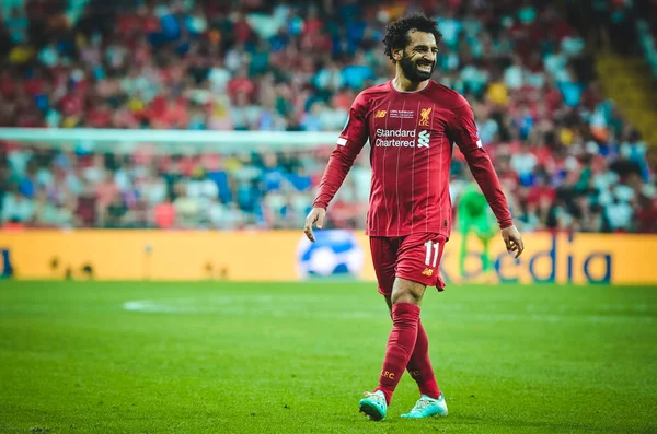 Istanbul Turchia Agosto 2019 Mohamed Salah Durante Finale Della Supercoppa — Foto Stock