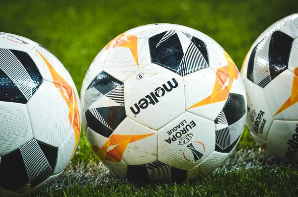 Lviv Ukraine November 2019 Official Molten Football Match Ball Europa — Stockfoto