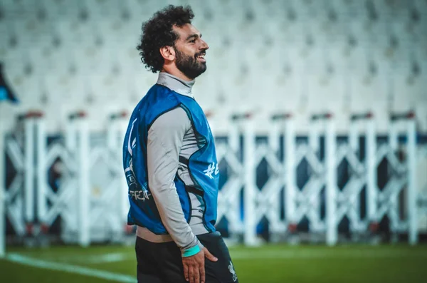 Istanbul Turchia Agosto 2019 Mohamed Salah Prima Della Finale Della — Foto Stock