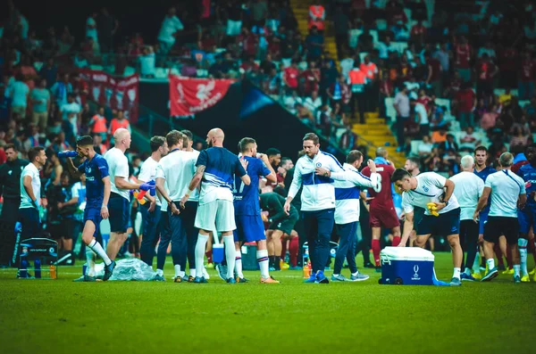 Istanbul Turkey August 2019 Chelsea Player Half Time Break Uefa — Stok fotoğraf
