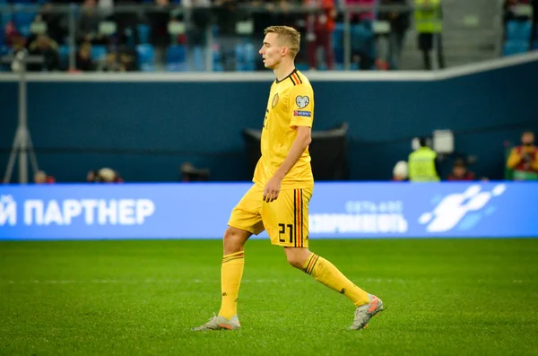 Saint Petersburg Rusia Noviembre 2019 Jugador Timothy Castagne Durante Partido — Foto de Stock