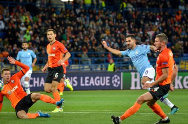 KHARKIV, UKRAINE - September 18, 2019: Ilkay Gundogan during the UEFA Champions League match between Shakhtar Donetsk vs Manchester City (England), Ukraine