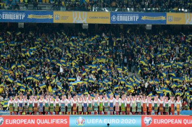 Kyiv, Ukrayna - 14 Ekim 2019: Ukrayna halk çayı