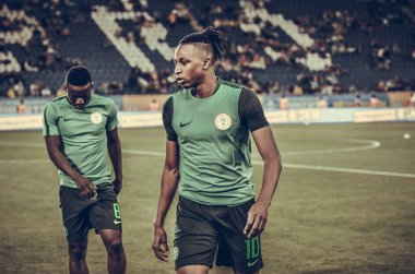 DNIPRO, UKRAINE - September 10, 2019: Joe Aribo player during the friendly match between national team Ukraine against Nigeria national team, Ukraine