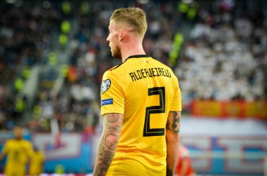 SAINT-PETERSBURG, RUSSIA - November 16, 2019: Toby Alderweireld player during UEFA EURO 2020 qualifying match between national team Russia against Belgium national team, Russia