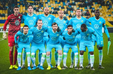 Lviv, Ukrayna - 28 Kasım 2019: Alexandria (Ukrayna) - Wolfsburg (Almanya), Ukrayna