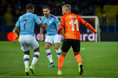 KHARKIV, UKRAINE - September 18, 2019: Raheem Sterling during the UEFA Champions League match between Shakhtar Donetsk vs Manchester City (England), Ukraine