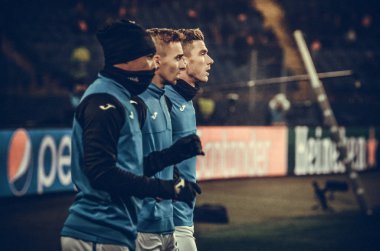 KHARKIV, UKRAINE - December 11, 2019:  Robin Gosens player during the UEFA Champions League match between Shakhtar vs Atalanta Bergamasca Calcio BC (Italy), Ukraine