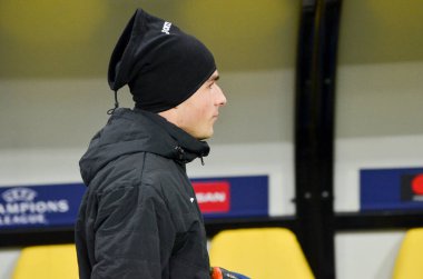 KHARKIV, UKRAINE - December 11, 2019: Ruslan Malinovskyi during the UEFA Champions League match between Shakhtar vs Atalanta Bergamasca Calcio BC (Italy), Ukraine