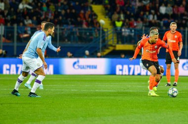KHARKIV, UKRAINE - September 18, 2019: Marlos player during the UEFA Champions League match between Shakhtar Donetsk vs Manchester City (England), Ukraine