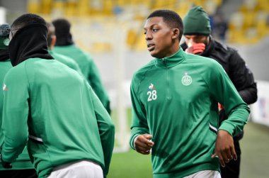 LVIV, UKRAINE - November 07, 2019: Zaydou Youssouf player during the UEFA Europa League match between Alexandria (Ukraine) vs AS Saint Etienne (France), Ukraine