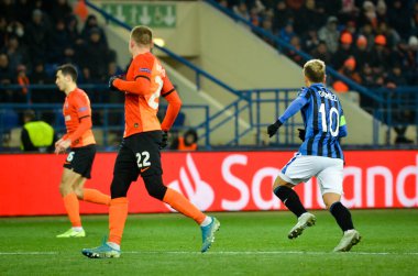 KHARKIV, UKRAINE - December 11, 2019: Papu Gomez player during the UEFA Champions League match between Shakhtar vs Atalanta Bergamasca Calcio BC (Italy), Ukraine