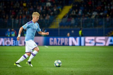 KHARKIV, UKRAINE - September 18, 2019: Oleksandr Zinchenko player during the UEFA Champions League match between Shakhtar Donetsk vs Manchester City (England), Ukraine