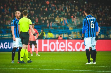 KHARKIV, UKRAINE - December 11, 2019:  Jose Luis Palomino player during the UEFA Champions League match between Shakhtar vs Atalanta Bergamasca Calcio BC (Italy), Ukraine