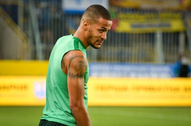 DNIPRO, UKRAINE - September 10, 2019: William Troost-Ekong player during the friendly match between national team Ukraine against Nigeria national team, Ukraine