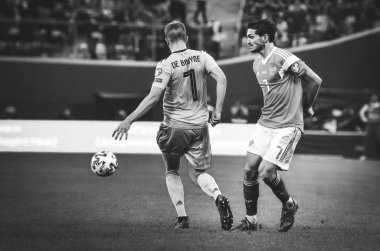 SAINT-PETERSBURG, RUSSIA - November 16, 2019: Kevin De Bruyne player during UEFA EURO 2020 qualifying match between national team Russia against Belgium national team, Russia