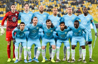 Lviv, Ukrayna - 28 Kasım 2019: Alexandria (Ukrayna) - Wolfsburg (Almanya), Ukrayna