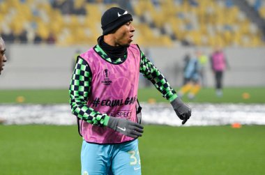 Lviv, Ukrayna - 28 Kasım 2019: Marcel Tisserand Uefa Avrupa Ligi karşılaşmasında Alexandria Wolfsburg (Almanya), Ukrayna