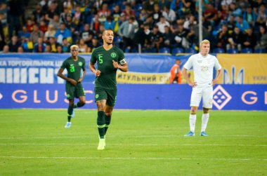 DNIPRO, UKRAINE - September 10, 2019:  William Troost-Ekong during the friendly match between national team Ukraine against Nigeria national team, Ukraine