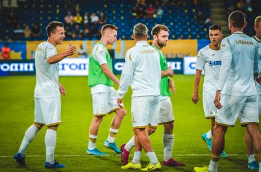 DNIPRO, UKRAINE - September 10, 2019: Ukraine national team training session during the friendly match between national team Ukraine against Nigeria, Ukraine