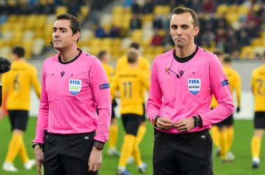 LVIV, UKRAINE - November 07, 2019: Referee Joao Pinheiro player during the UEFA Europa League match between Alexandria (Ukraine) vs AS Saint Etienne (France), Ukraine