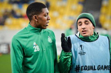 LVIV, UKRAINE - November 07, 2019: Zaydou Youssouf player during the UEFA Europa League match between Alexandria (Ukraine) vs AS Saint Etienne (France), Ukraine