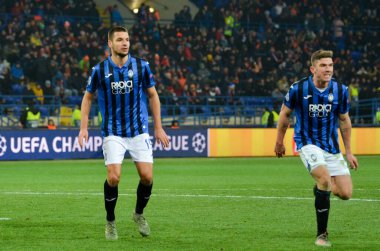 KHARKIV, UKRAINE - December 11, 2019: Berat Djimsiti player during the UEFA Champions League match between Shakhtar vs Atalanta Bergamasca Calcio BC (Italy), Ukraine