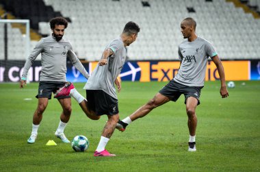 Istanbul, Turkey - August 14, 2019: Roberto Firmino before the UEFA Super Cup Finals match between Liverpool and Chelsea at Vodafone Park in Vodafone Arena, Turkey