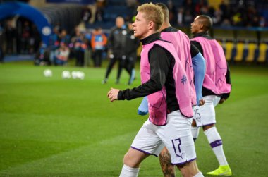 KHARKIV, UKRAINE - September 18, 2019: Kevin De Bruyne during the UEFA Champions League match between Shakhtar Donetsk vs Manchester City (England), Ukraine