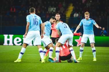 KHARKIV, UKRAINE - September 18, 2019: Rodri player during the UEFA Champions League match between Shakhtar Donetsk vs Manchester City (England), Ukraine