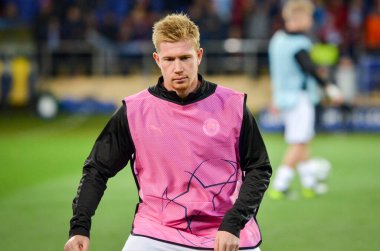 KHARKIV, UKRAINE - September 18, 2019: Kevin De Bruyne during the UEFA Champions League match between Shakhtar Donetsk vs Manchester City (England), Ukraine