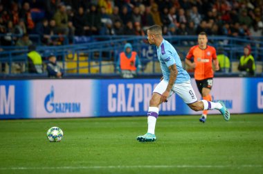 KHARKIV, UKRAINE - September 18, 2019: Gabriel Jesus player during the UEFA Champions League match between Shakhtar Donetsk vs Manchester City (England), Ukraine