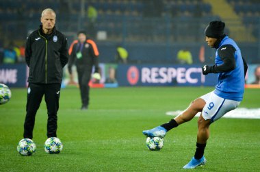 KHARKIV, UKRAINE - December 11, 2019: Luis Muriel player during the UEFA Champions League match between Shakhtar vs Atalanta Bergamasca Calcio BC (Italy), Ukraine
