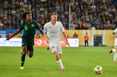 DNIPRO, UKRAINE - September 10, 2019: Alex Iwobi player during the friendly match between national team Ukraine against Nigeria national team, Ukraine