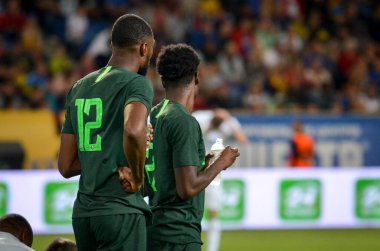 DNIPRO, UKRAINE - September 10, 2019:  Semi Ajayi player during the friendly match between national team Ukraine against Nigeria national team, Ukraine