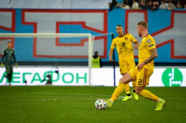 SAINT-PETERSBURG, RUSSIA - November 16, 2019: Toby Alderweireld player during UEFA EURO 2020 qualifying match between national team Russia against Belgium national team, Russia